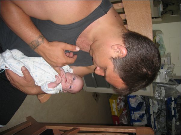 Sebastian comparing finger size with Gabe